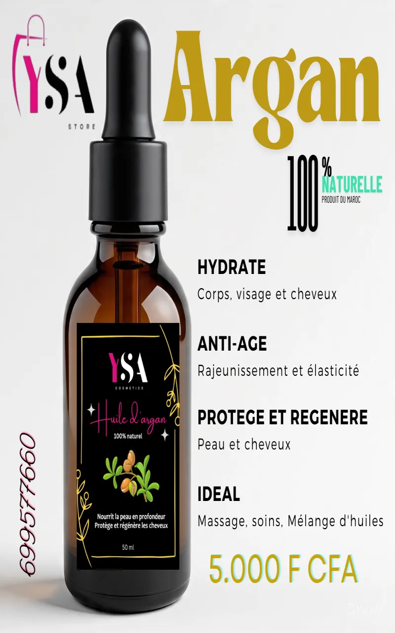 Vends huiles 100% naturelles d'Argan