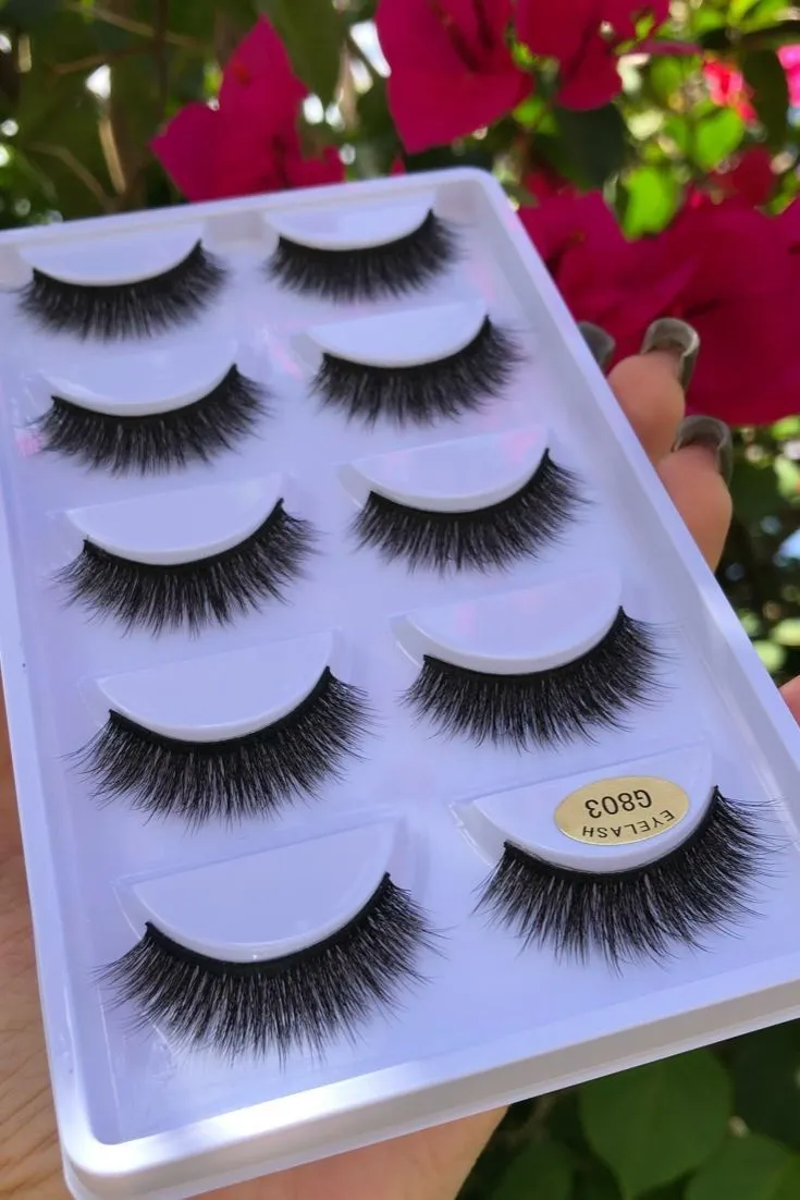 Faux cils naturel réutilisables