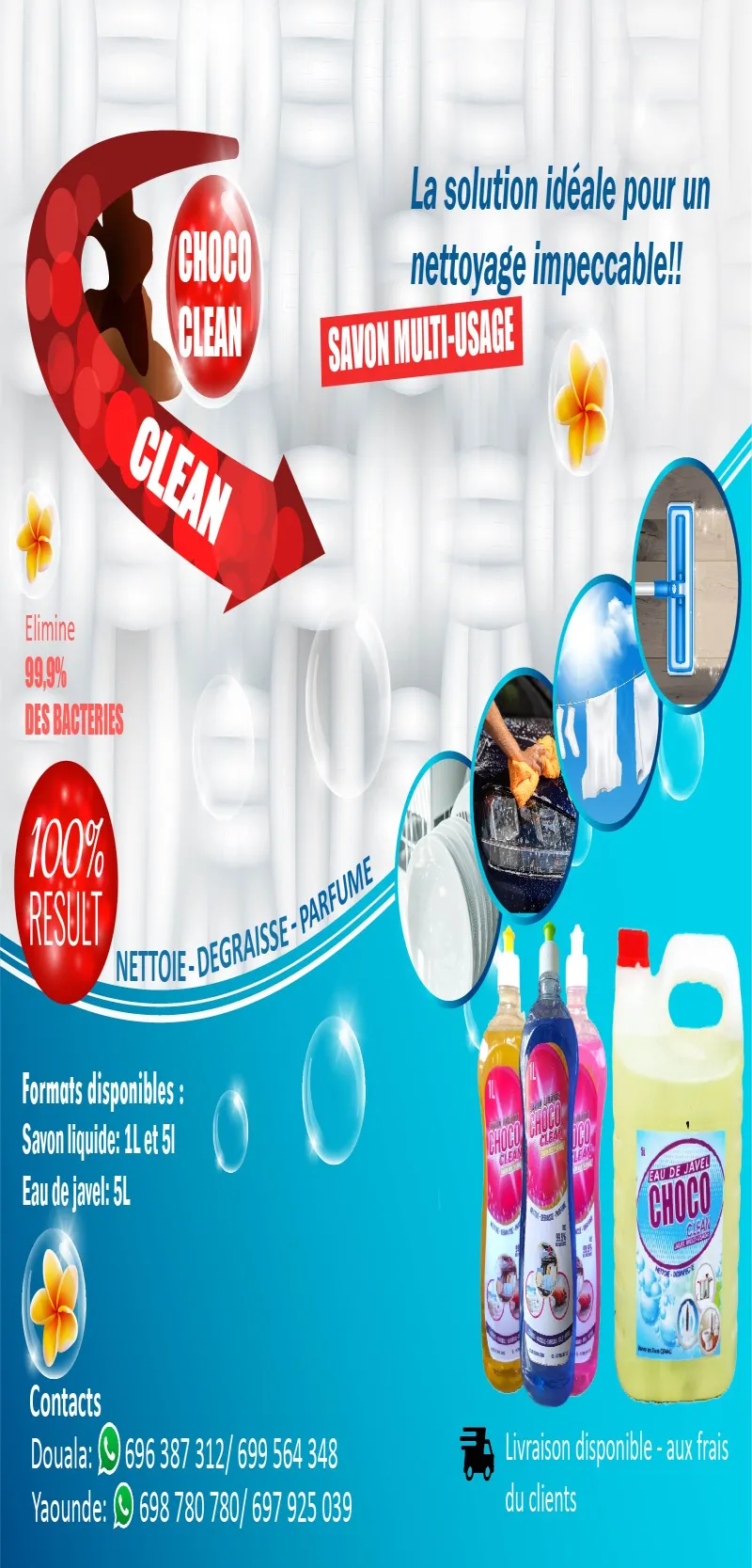Savon liquide/ Eau de javel
